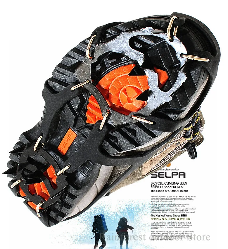 1 Pair 18 Teeth crampons Non-slip Ice Snow Climbing Anti-slip Overshoes M/L Anti-slip Shoe Covers Spike Cleats Crampons
1 Pair 18 Teeth crampons Non-slip Ice Snow Climbing Anti-slip Overshoes M/L Anti-slip Shoe Covers Spike Cleats Crampons