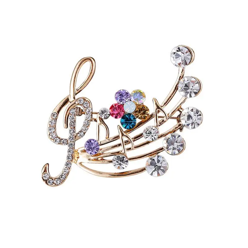 New Arrival Music Brooch Elegant Style with Rhinestones Treble Clef Pin Brooches for Ladies
New Arrival Music Brooch Elegant Style with Rhinestones Treble Clef Pin Brooches for Ladies