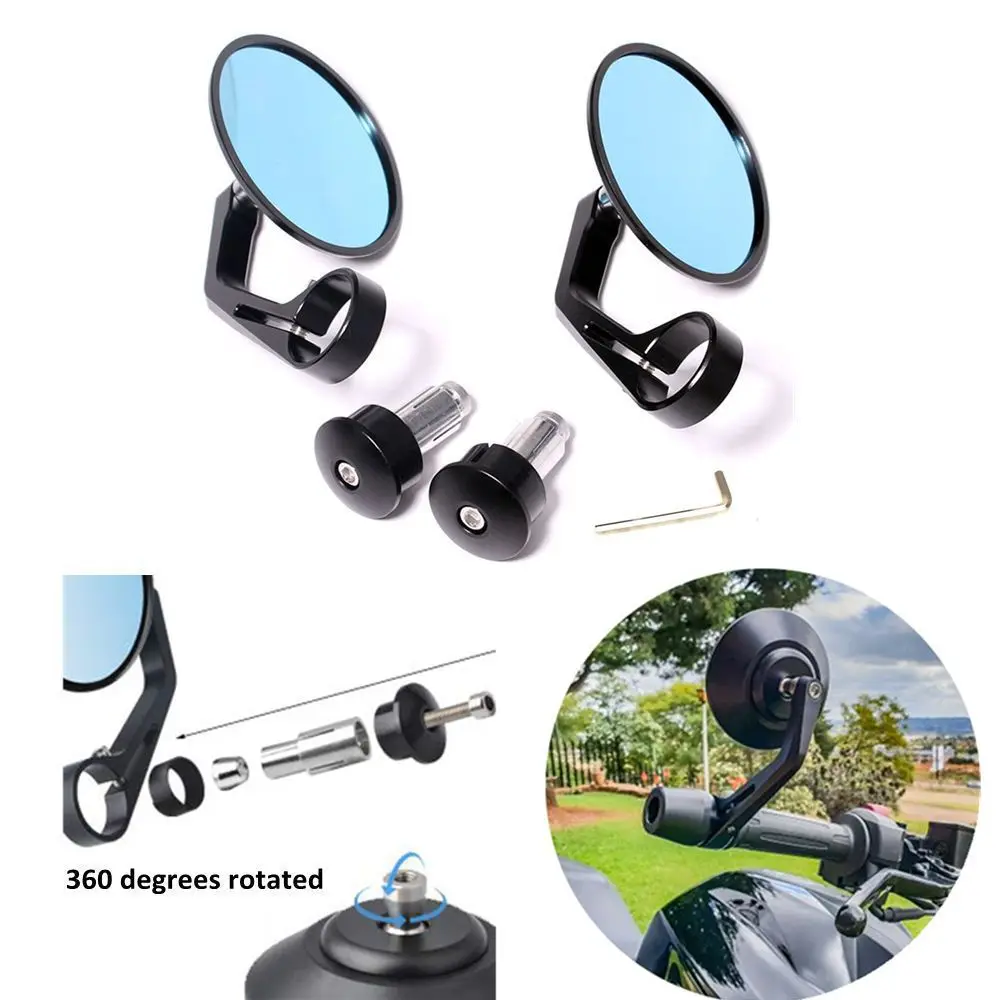 Blue Anti-Glare Glass Rear Mirror, Motorcycle Handlebar Mirrors 7/8 Handle Round for Sportster 883 Street Bike Dirt Bike Chopper
Blue Anti-Glare Glass Rear Mirror, Motorcycle Handlebar Mirrors 7/8 Handle Round for Sportster 883 Street Bike Dirt Bike Chopper