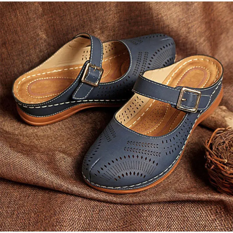 Women's Casual Slippers Comfortable Ankle Buckle Hollow Round Toe Ladies Sandals Women Shoes PU Platform Rome Sewing Girls Shoes
Women's Casual Slippers Comfortable Ankle Buckle Hollow Round Toe Ladies Sandals Women Shoes PU Platform Rome Sewing Girls Shoes