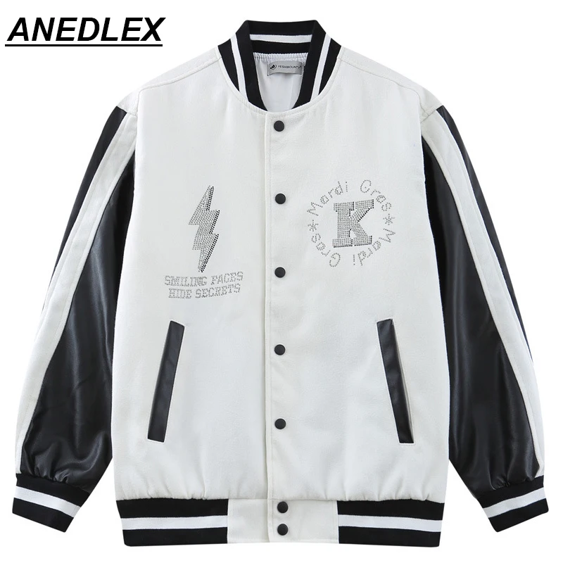 Бейсбольная куртка в стиле хип-хоп, уличная одежда, куртка-бомбер свободного кроя с воротником-стойкой и алмазной вышивкой букв, куртка для ... 
Бейсбольная куртка в стиле хип-хоп, уличная одежда, куртка-бомбер свободного кроя с воротником-стойкой и алмазной вышивкой букв, куртка для ...