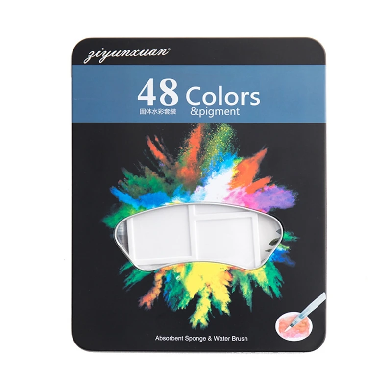 48 Colors Solid Watercolor Paint Pigment Portable Travel Brush Pen Set for Beginners Students Drawing Art Supplies
48 Colors Solid Watercolor Paint Pigment Portable Travel Brush Pen Set for Beginners Students Drawing Art Supplies