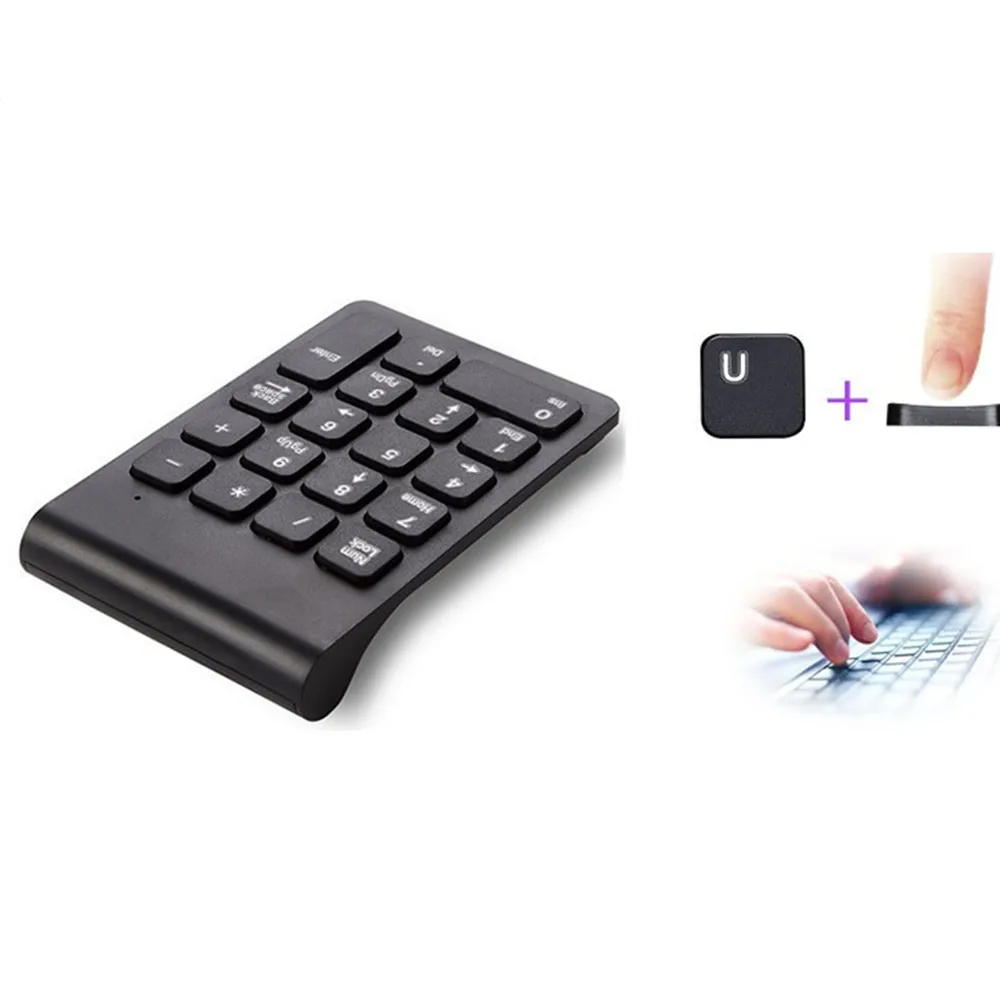 Портативная 2 4G беспроводная цифровая клавиатура USB с номером Pad 18 клавиш мини для