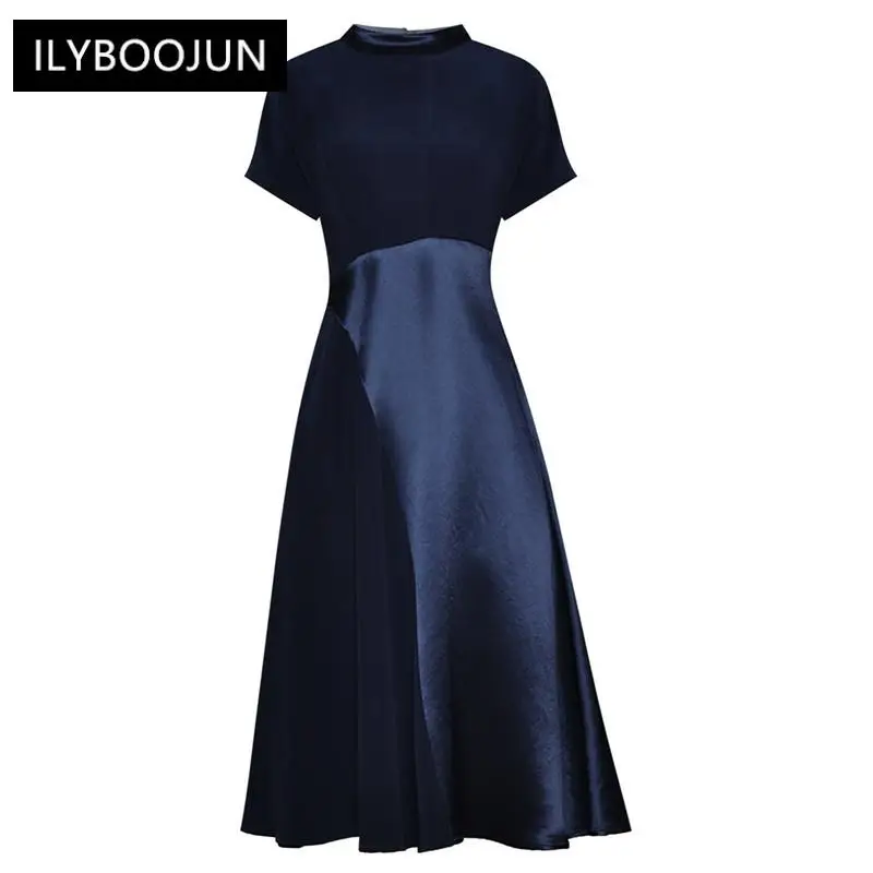 Women's Clothing Women's Clothing Fashion Designer Summer Dress Women's O-neck Short Sleeve Splicing High Waist Midi Dress
Women's Clothing Women's Clothing Fashion Designer Summer Dress Women's O-neck Short Sleeve Splicing High Waist Midi Dress