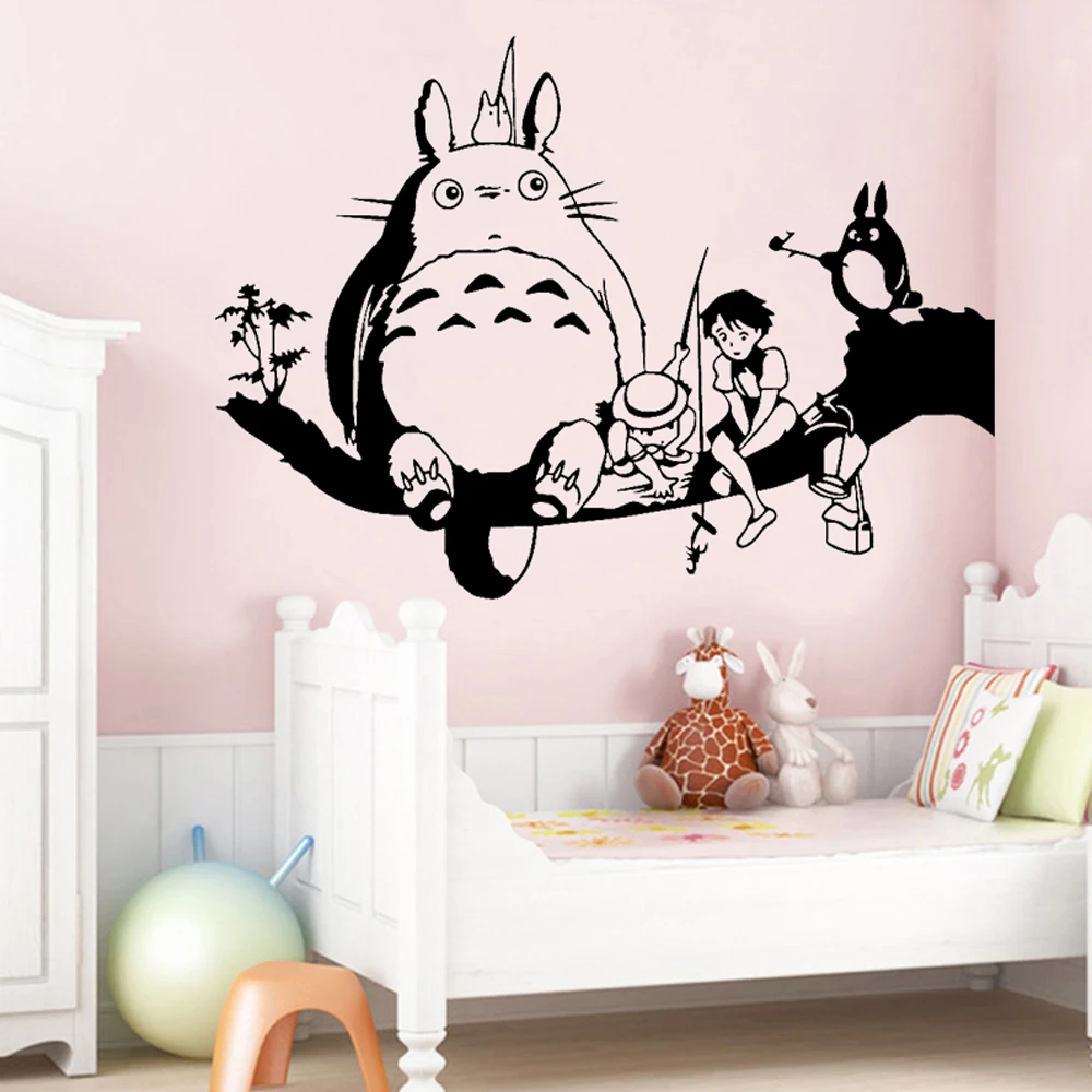 Настенная Наклейка Totoro украшение для детской комнаты Виниловая наклейка в