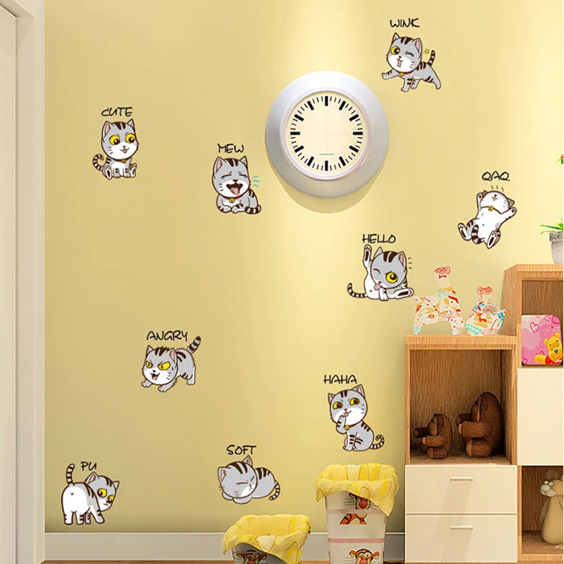 Cartoon lovely cats Wall stickers fridge decor funny cats home decor for kids room DIY art stickers Muraux waterproof
Cartoon lovely cats Wall stickers fridge decor funny cats home decor for kids room DIY art stickers Muraux waterproof