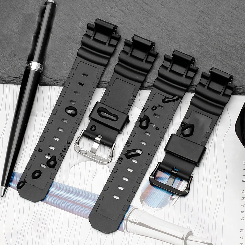 Watch Accessories Band for Casio AWG-M100 AW-590 AW-591 G-7700 series Men Chain 16mm Silicone Strap Belt | Наручные часы
