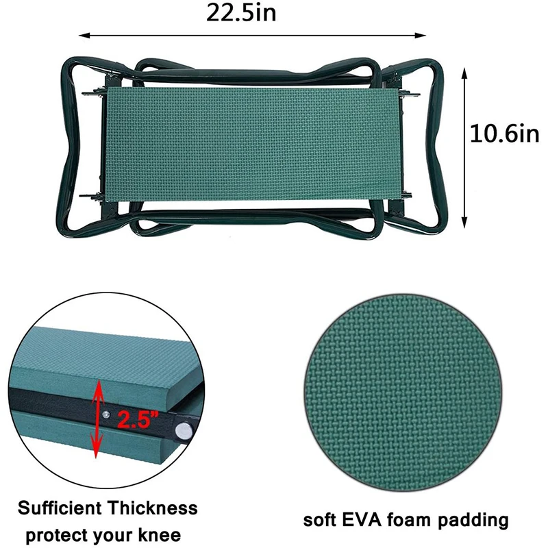 Garden Kneeler and Seat Folding Stainless Steel Garden Stool with Tool Bag EVA Kneeling Pad Gardening Gifts Supply
Garden Kneeler and Seat Folding Stainless Steel Garden Stool with Tool Bag EVA Kneeling Pad Gardening Gifts Supply