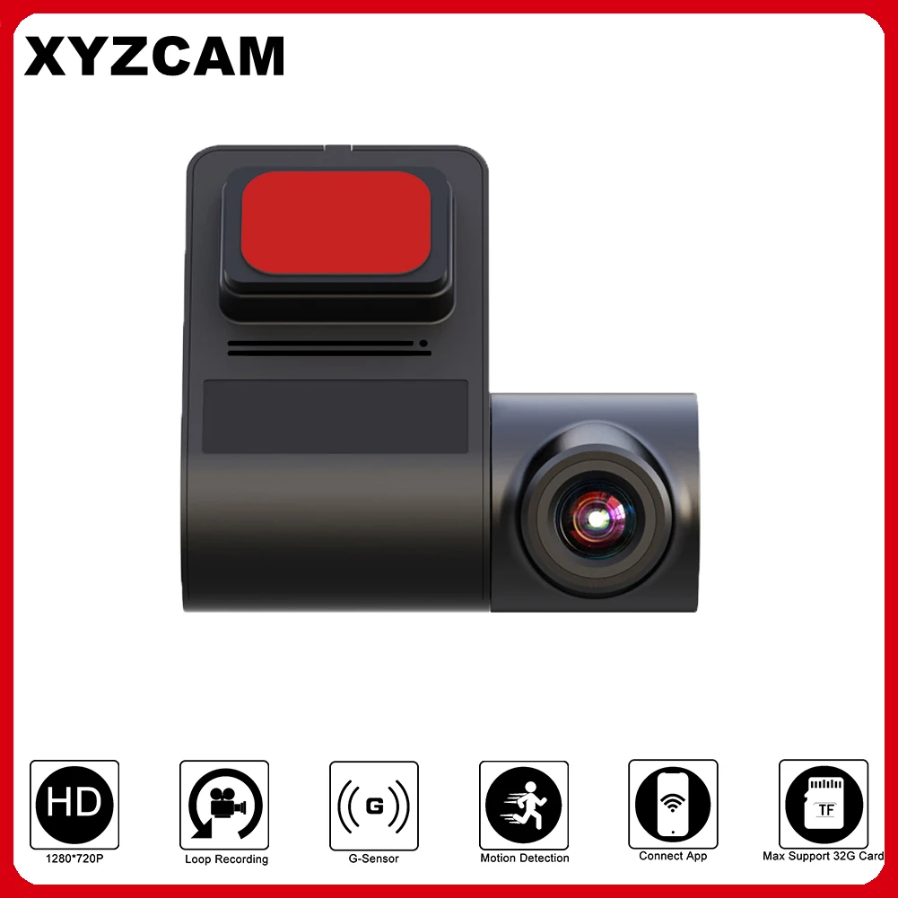 

V2 Wi-Fi Dash Cam 720P HD Видеорегистраторы для автомобилей Dashcam вращающаяся линза Ночное видение приборной панели Камера видео Регистраторы Поддержка APP соединение