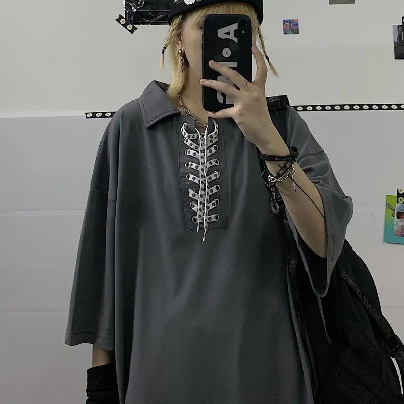 T-shirt Men And Women Harajuku Style Dark Black Loose BF Short-sleeved Summer Half-sleeved Student Clothes Gothic
T-shirt Men And Women Harajuku Style Dark Black Loose BF Short-sleeved Summer Half-sleeved Student Clothes Gothic