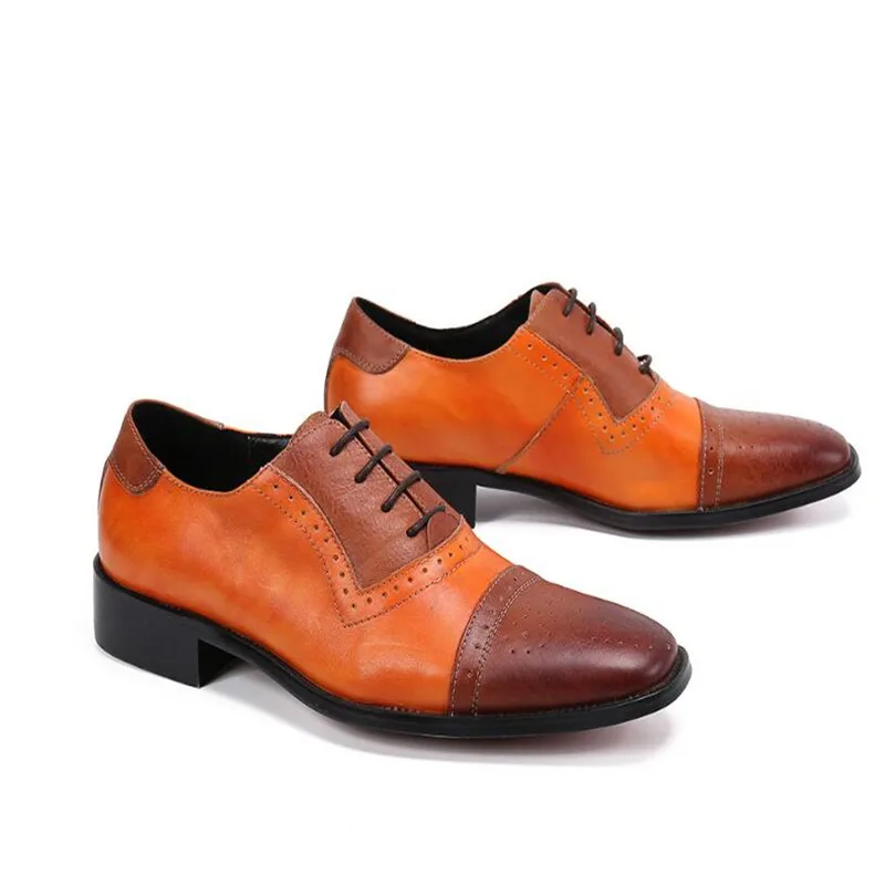Luxury Men Business Shoes Pointed Toe Formal Shoes Men Office Shoes Handmade Genuine Leather Party Men Wedding Shoes