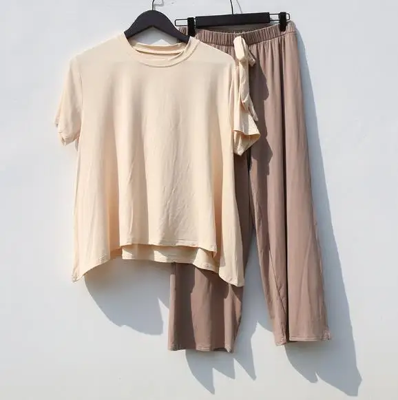 Net Red Casual Suit Female Spring Summer Home Clothes Short Sleeve Two-Piece Set Loose Modal Cotton Pajamas Women Pijama Mujer
Net Red Casual Suit Female Spring Summer Home Clothes Short Sleeve Two-Piece Set Loose Modal Cotton Pajamas Women Pijama Mujer
