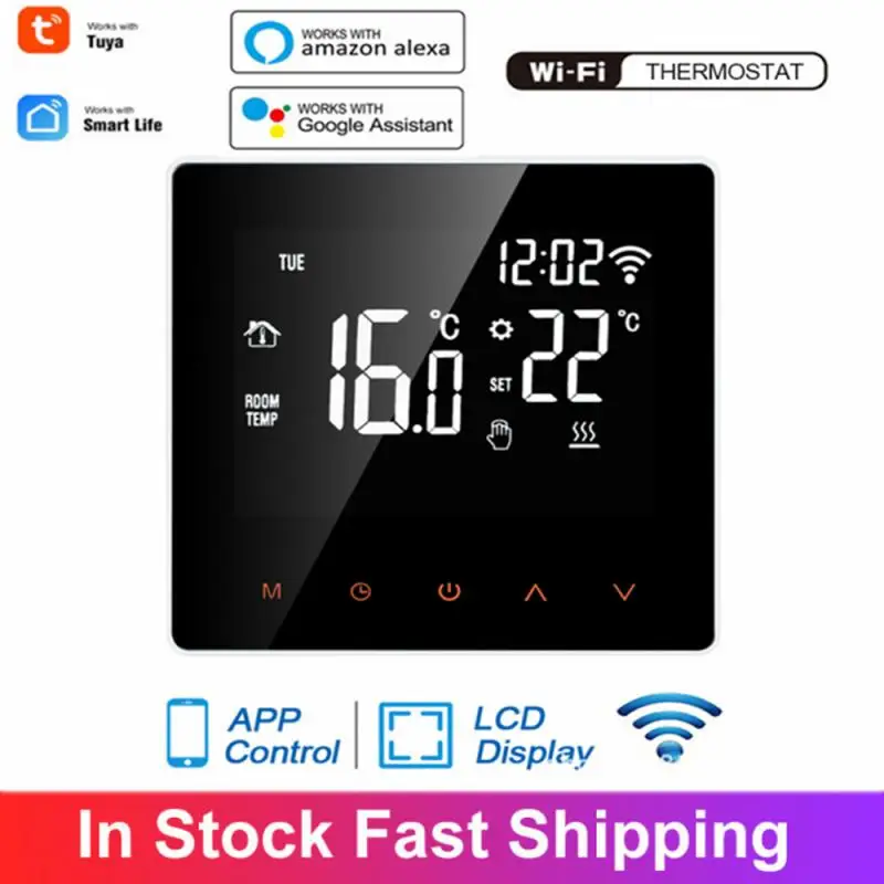 LCD Touch Digital Electric Floor Heating Thermostat Tuya WiFi Smart Temperature Controller Supports Alexa Google Voice Control
LCD Touch Digital Electric Floor Heating Thermostat Tuya WiFi Smart Temperature Controller Supports Alexa Google Voice Control