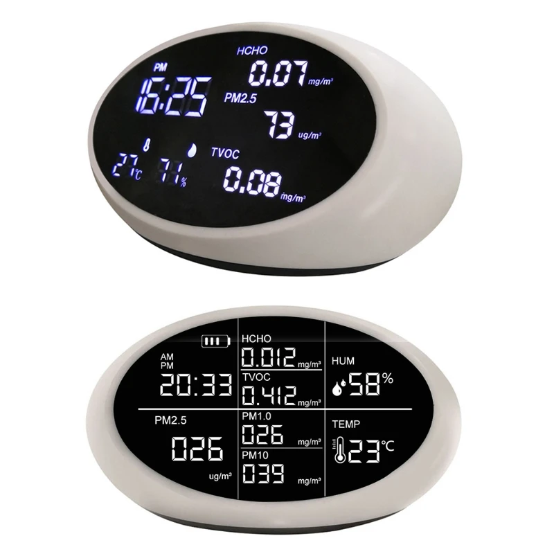 Digital Formaldehyde Detector PM2.5/ HCHO/TVOC/Temperature/ Humidity Tester Air 203F
Digital Formaldehyde Detector PM2.5/ HCHO/TVOC/Temperature/ Humidity Tester Air 203F
