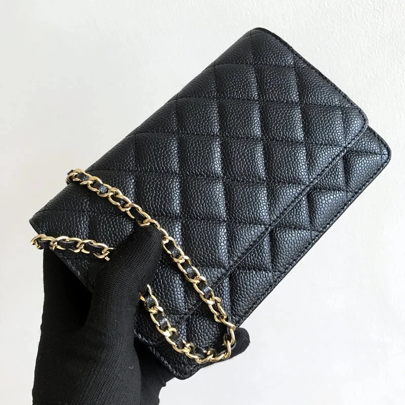 

2021 Classic caviar bag women luxury handbags top quality designer purse flap chain crossbody bag mini shoulder bags woc AAAAA