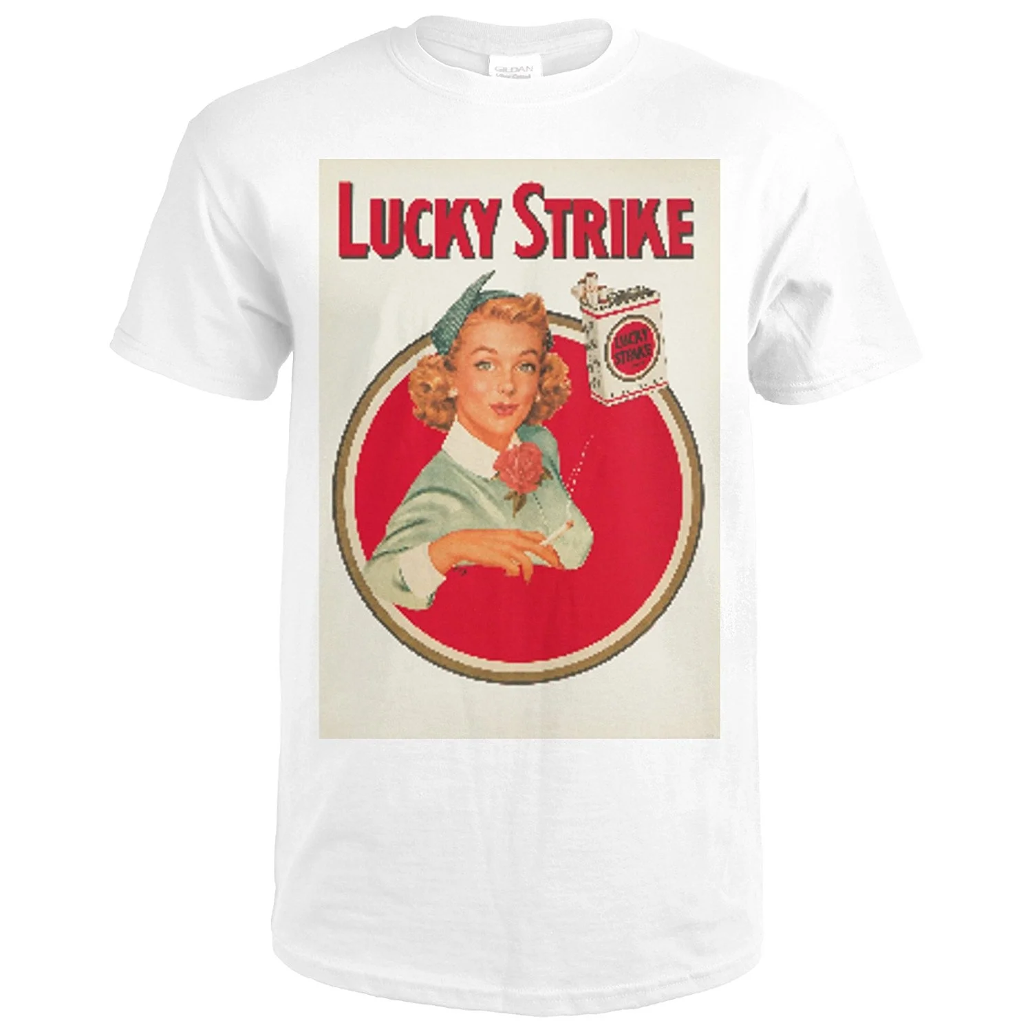 Мужская футболка Lucky Strike винтажный постер (artist BAZ) c. 1959 (Premium) забавная новинка для
