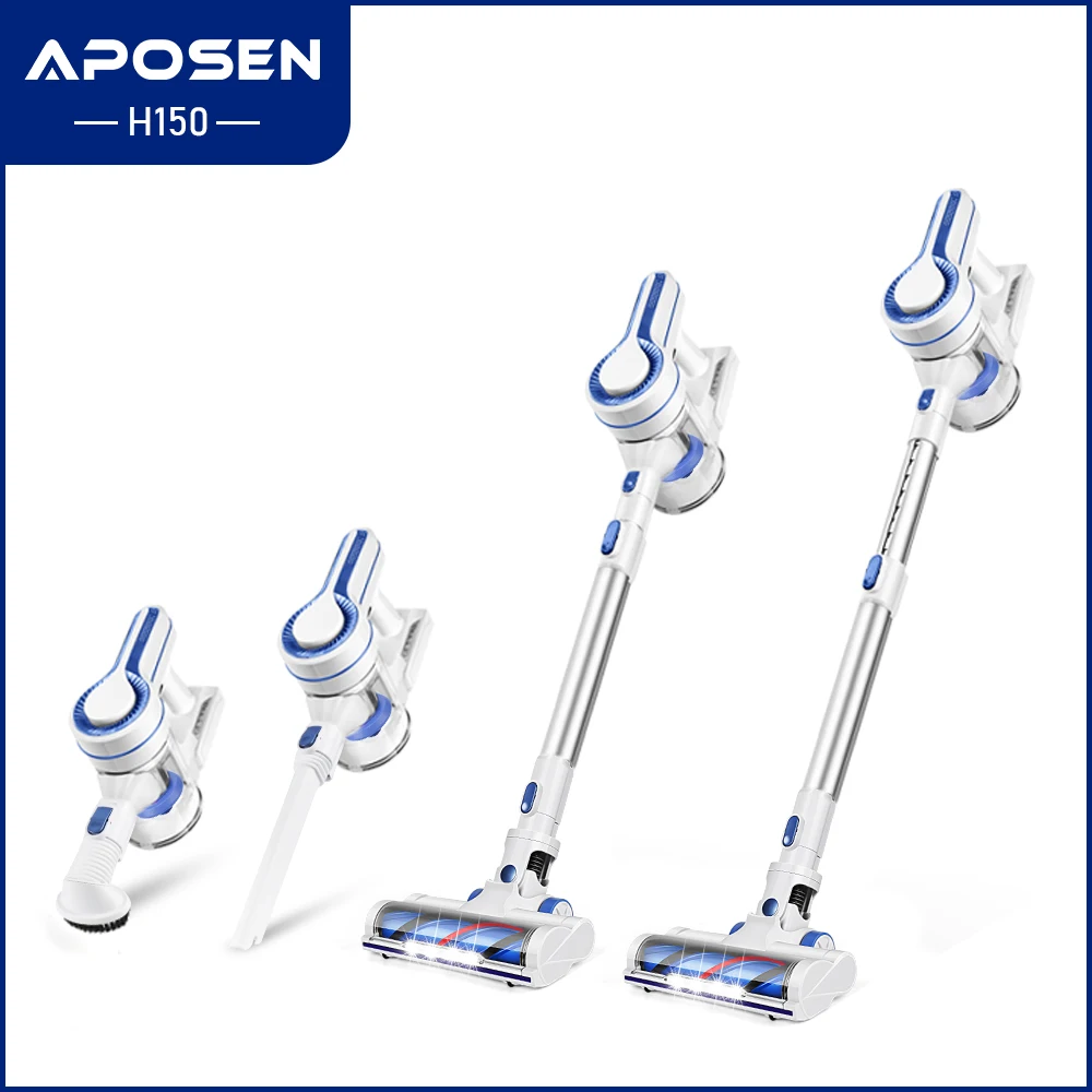 APOSEN H150 Cordless Vacuum Cleaner Lightweight 14KPA Powerful Suction Wireless Stick Vacuum Large Dust Cup Handheld Vacuum
APOSEN H150 Cordless Vacuum Cleaner Lightweight 14KPA Powerful Suction Wireless Stick Vacuum Large Dust Cup Handheld Vacuum