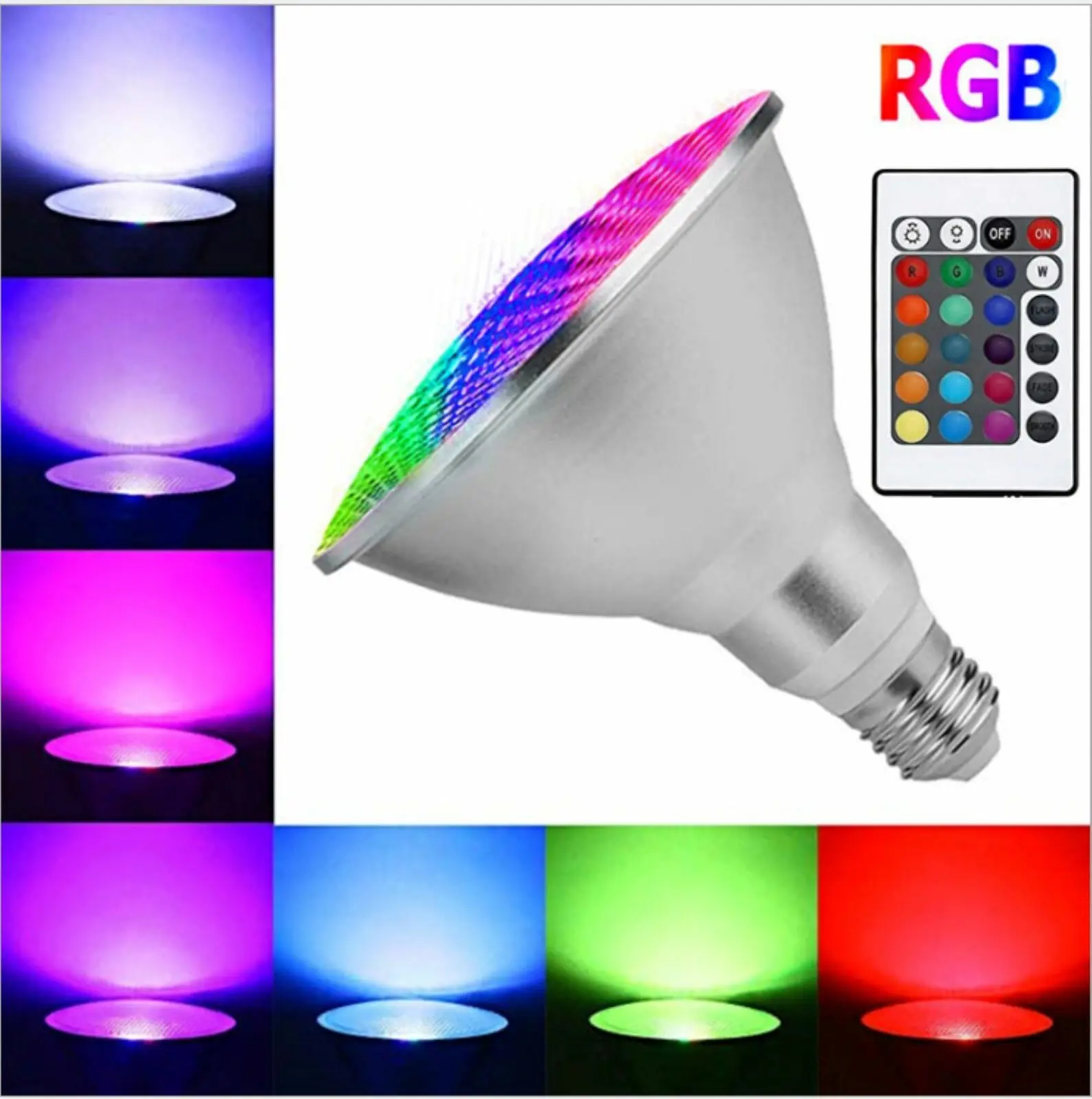 RGB PAR30 PAR38 Par Light Dimmable E27 15W 25W LED Spotlight Bulb Flood Lamp Remote Control Multicolor Home Decoration
RGB PAR30 PAR38 Par Light Dimmable E27 15W 25W LED Spotlight Bulb Flood Lamp Remote Control Multicolor Home Decoration
