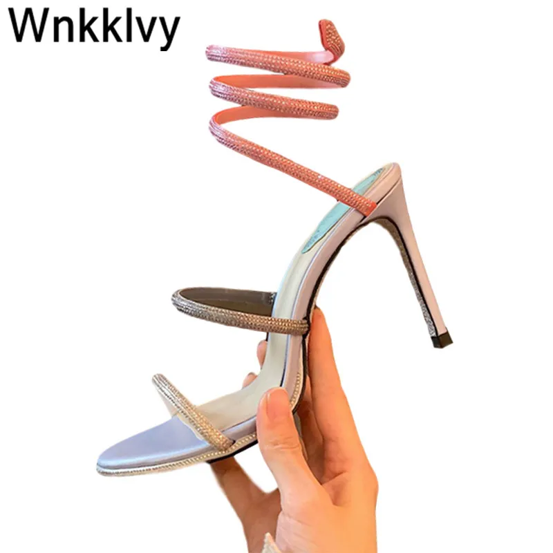 Summer Sandals for women sanke crystal crossover high heels bling bling fairy sandals for girls party wedding shoes gladiator
Summer Sandals for women sanke crystal crossover high heels bling bling fairy sandals for girls party wedding shoes gladiator
