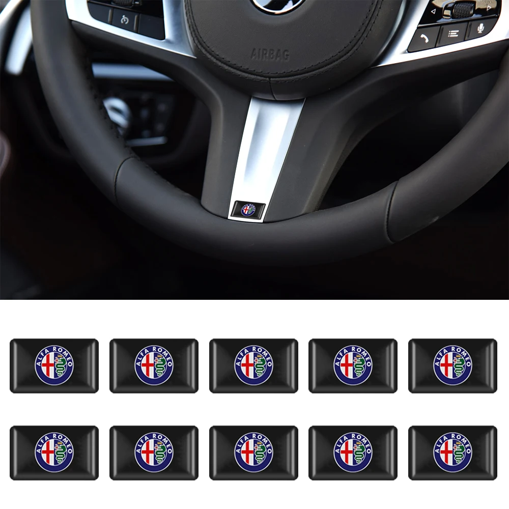 10pcs Car Steering wheel 3D small Emblem Sticker Wheel Decal Car Styling for ALFA ROMEO Brera 147 156 166 159 GT Spider Giuliett
10pcs Car Steering wheel 3D small Emblem Sticker Wheel Decal Car Styling for ALFA ROMEO Brera 147 156 166 159 GT Spider Giuliett