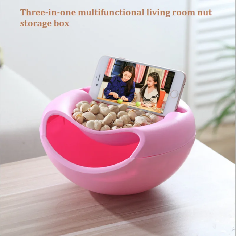 Plastic Tableware Plates for Food Lazy Snack Bowl Double Layers Snack Storage Box Bowl Fruit Plate With Phone Holder For TV
Plastic Tableware Plates for Food Lazy Snack Bowl Double Layers Snack Storage Box Bowl Fruit Plate With Phone Holder For TV