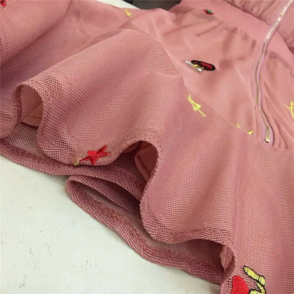 Amolapha Women Spring Summer V Neck Embroidery Letter Panters Gauze Dress High Waist Dresses 
Amolapha Women Spring Summer V Neck Embroidery Letter Panters Gauze Dress High Waist Dresses