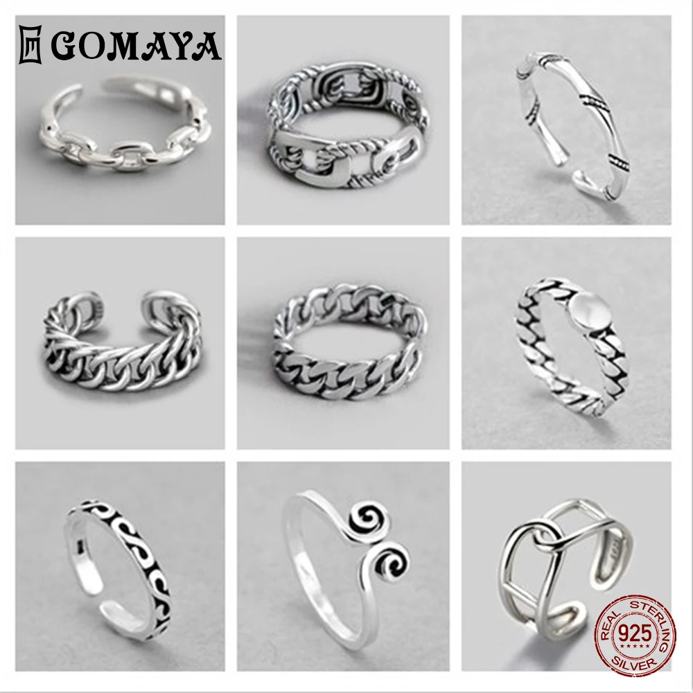 GOMAYA Unisex Vintage Silver Plated Metal Punk Open Ring Design Simple Finger Rings For Women Men Party Fashion Jewelry Gifts
GOMAYA Unisex Vintage Silver Plated Metal Punk Open Ring Design Simple Finger Rings For Women Men Party Fashion Jewelry Gifts