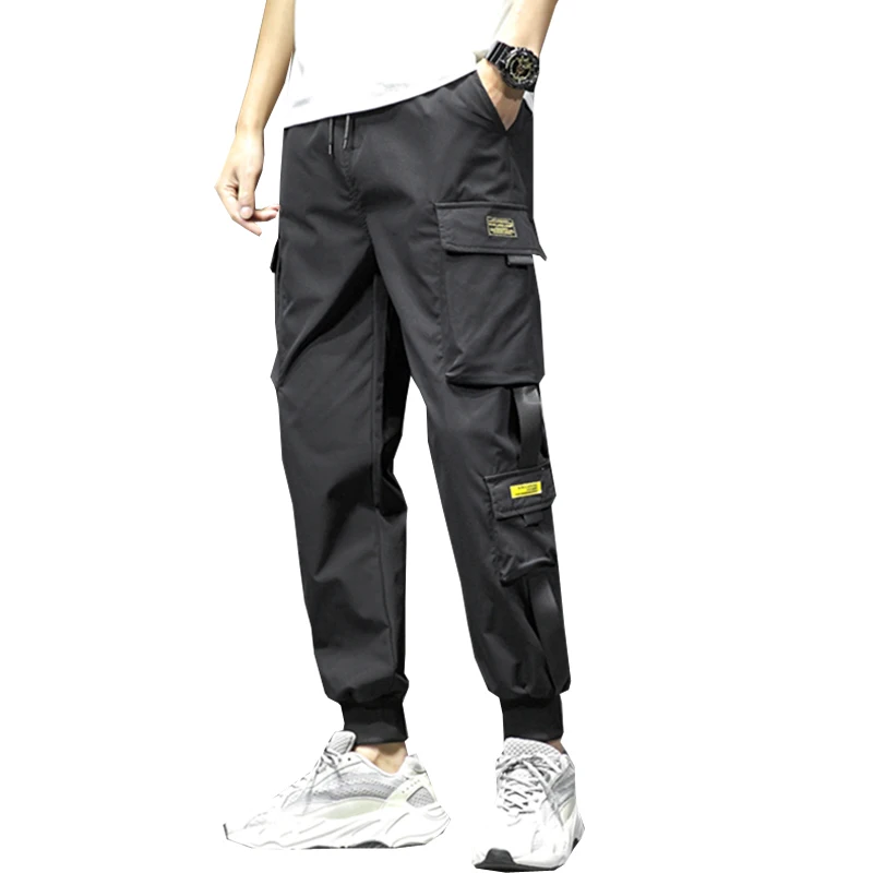 Брюки-карго мужские с боковыми карманами модная уличная одежда брюки-джоггеры в