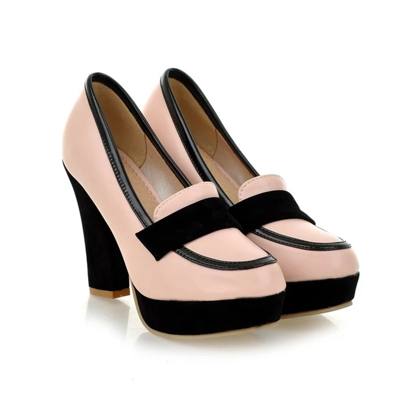 Spring European And American High With Thick Soles Waterproof Thick With Hit Color Ol Ladies' Shoes Shallow Mouth Plus Size
Spring European And American High With Thick Soles Waterproof Thick With Hit Color Ol Ladies' Shoes Shallow Mouth Plus Size