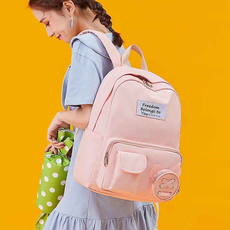 Korean version of students schoolbag female primary school girls campus small fresh large capacity waterproof backpack
Korean version of students schoolbag female primary school girls campus small fresh large capacity waterproof backpack