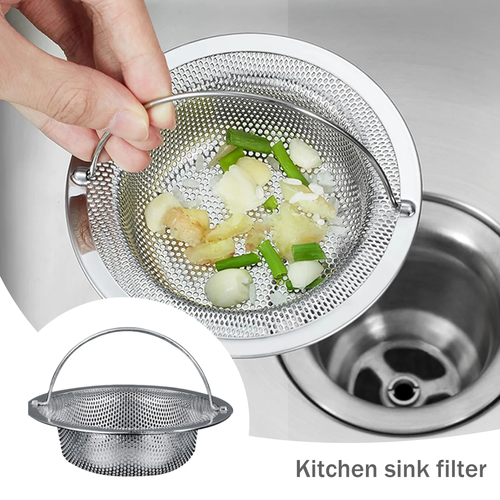 Stainless Steel Kitchen Sink Strainer Metal Sink Strainer Bath Sink Drain Hair Filter Basket Anti-Blocking Bathroom Sink Filter
Stainless Steel Kitchen Sink Strainer Metal Sink Strainer Bath Sink Drain Hair Filter Basket Anti-Blocking Bathroom Sink Filter