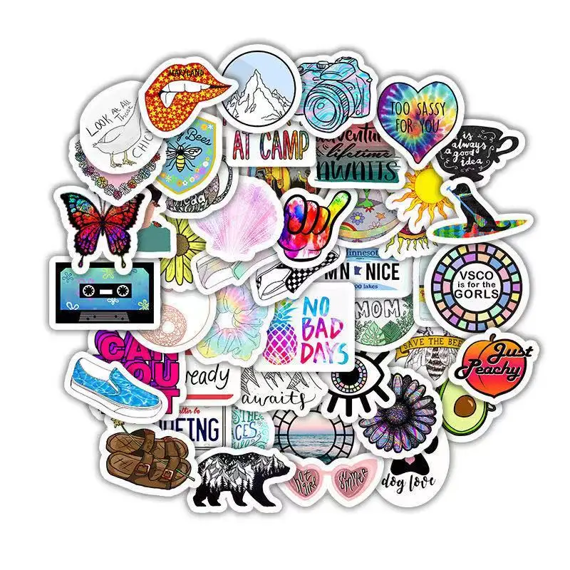 Stickers for Water Bottles 10/50PCS Cute Vsco Girl Vinyl Stickers Aesthetic Waterproof for Laptop Hydroflask Skateboard Computer
Stickers for Water Bottles 10/50PCS Cute Vsco Girl Vinyl Stickers Aesthetic Waterproof for Laptop Hydroflask Skateboard Computer