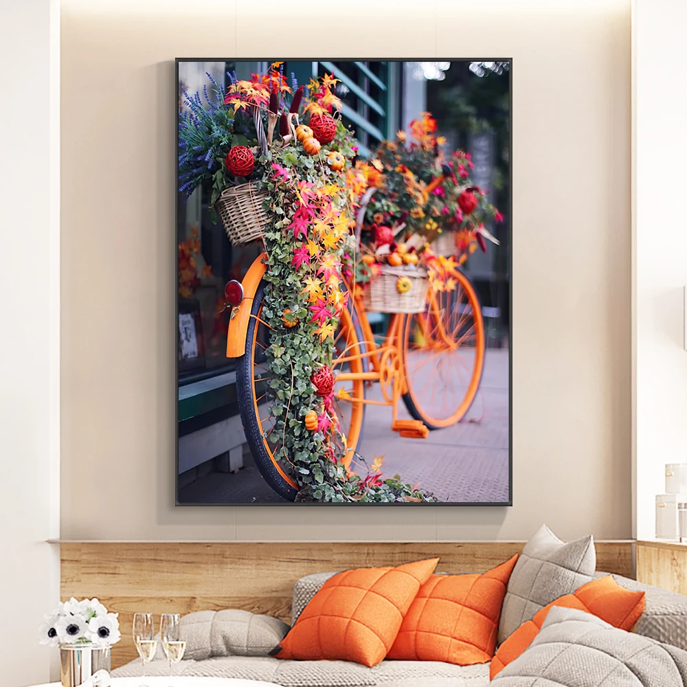 Abstract Orange Bike Decorated With Flowers Canvas Painting Nordic Posters and Prints Wall Art Picture For Home Decoration
Abstract Orange Bike Decorated With Flowers Canvas Painting Nordic Posters and Prints Wall Art Picture For Home Decoration
