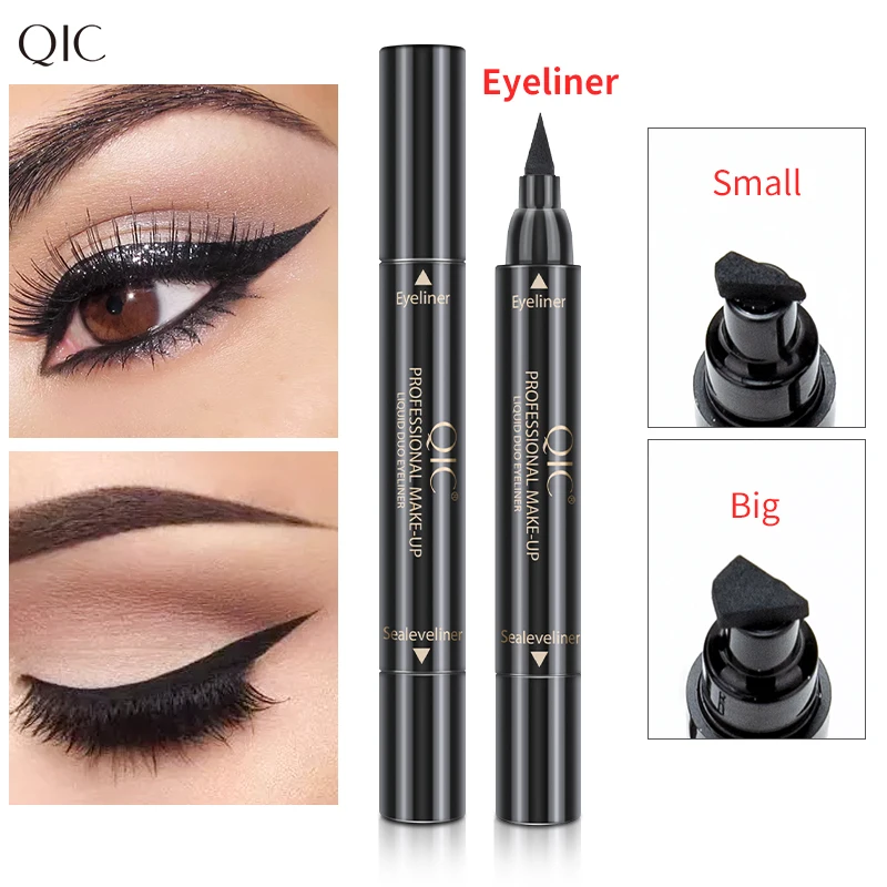 2Pcs Eyeliner Stamp Black Color 2-in-1 Double end seal winged Liquid Eyeliner Set Eye Liner Pencil Waterproof Beauty Cosmetics
2Pcs Eyeliner Stamp Black Color 2-in-1 Double end seal winged Liquid Eyeliner Set Eye Liner Pencil Waterproof Beauty Cosmetics