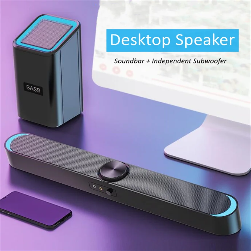Desktop Computer Pc Speakers Eq Music Box Surround Sound System Home Theater Soundbar With Subwoofer Bluetooth Boombox Bass
Desktop Computer Pc Speakers Eq Music Box Surround Sound System Home Theater Soundbar With Subwoofer Bluetooth Boombox Bass