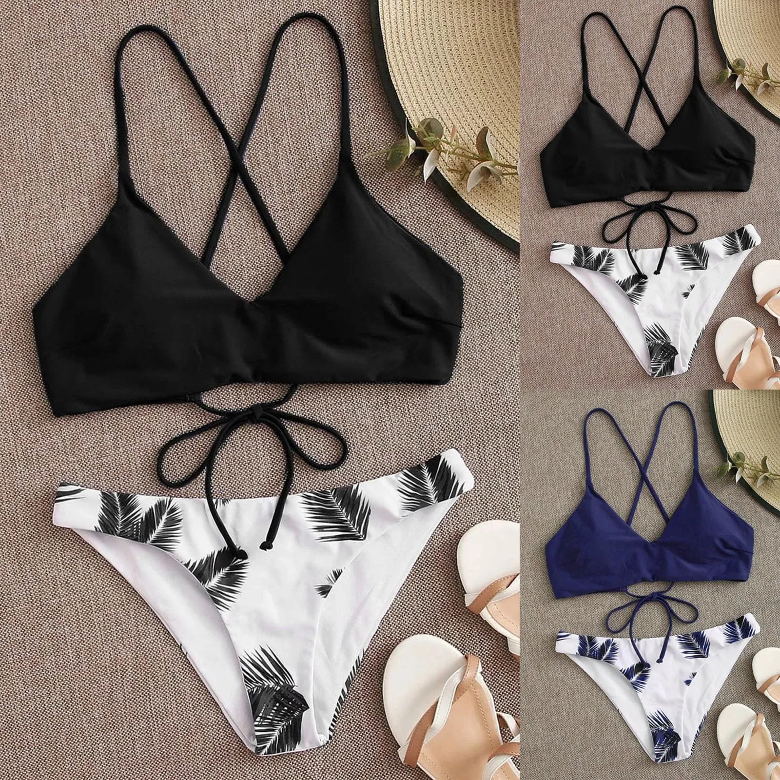 Tops Leaves Print Woman Bikini Set Push-Up Women'S Swimsuits Swimwear Padded Random Bathing Suit Beachwear Monokini Harajuku
Tops Leaves Print Woman Bikini Set Push-Up Women'S Swimsuits Swimwear Padded Random Bathing Suit Beachwear Monokini Harajuku