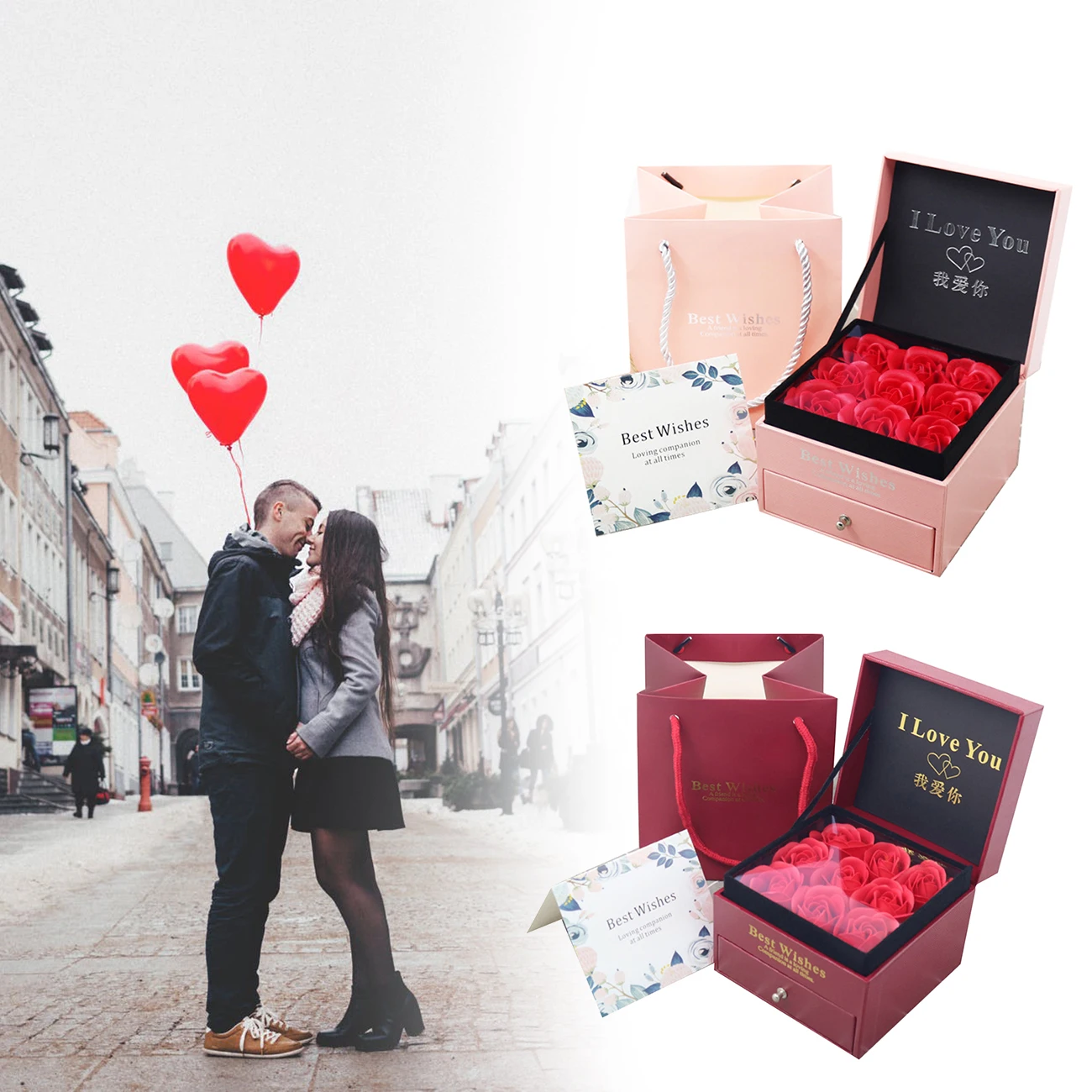 Eternal Flower Rose Storage Box Women Jewelry Necklace Gifts Box with Storage Bag for Mother's Day, Birthday, Valentine's Day
Eternal Flower Rose Storage Box Women Jewelry Necklace Gifts Box with Storage Bag for Mother's Day, Birthday, Valentine's Day