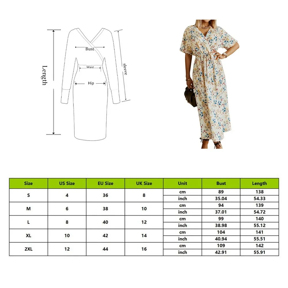 Ladies Vintage Maxi Floral Print Summer Dress Women Bohemian Elegant V-neck Short Sleeve Dresses Women Beach Dress Vestidos
Ladies Vintage Maxi Floral Print Summer Dress Women Bohemian Elegant V-neck Short Sleeve Dresses Women Beach Dress Vestidos