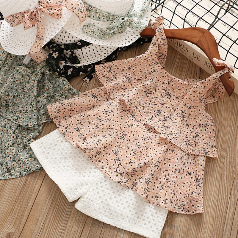 MALAYU BABY Fashion Girls Clothing Sets Summer New Cute Kids Floral Chiffon Layered Vest/Shorts Outfits Free Straw Hat 2-6 Years
MALAYU BABY Fashion Girls Clothing Sets Summer New Cute Kids Floral Chiffon Layered Vest/Shorts Outfits Free Straw Hat 2-6 Years