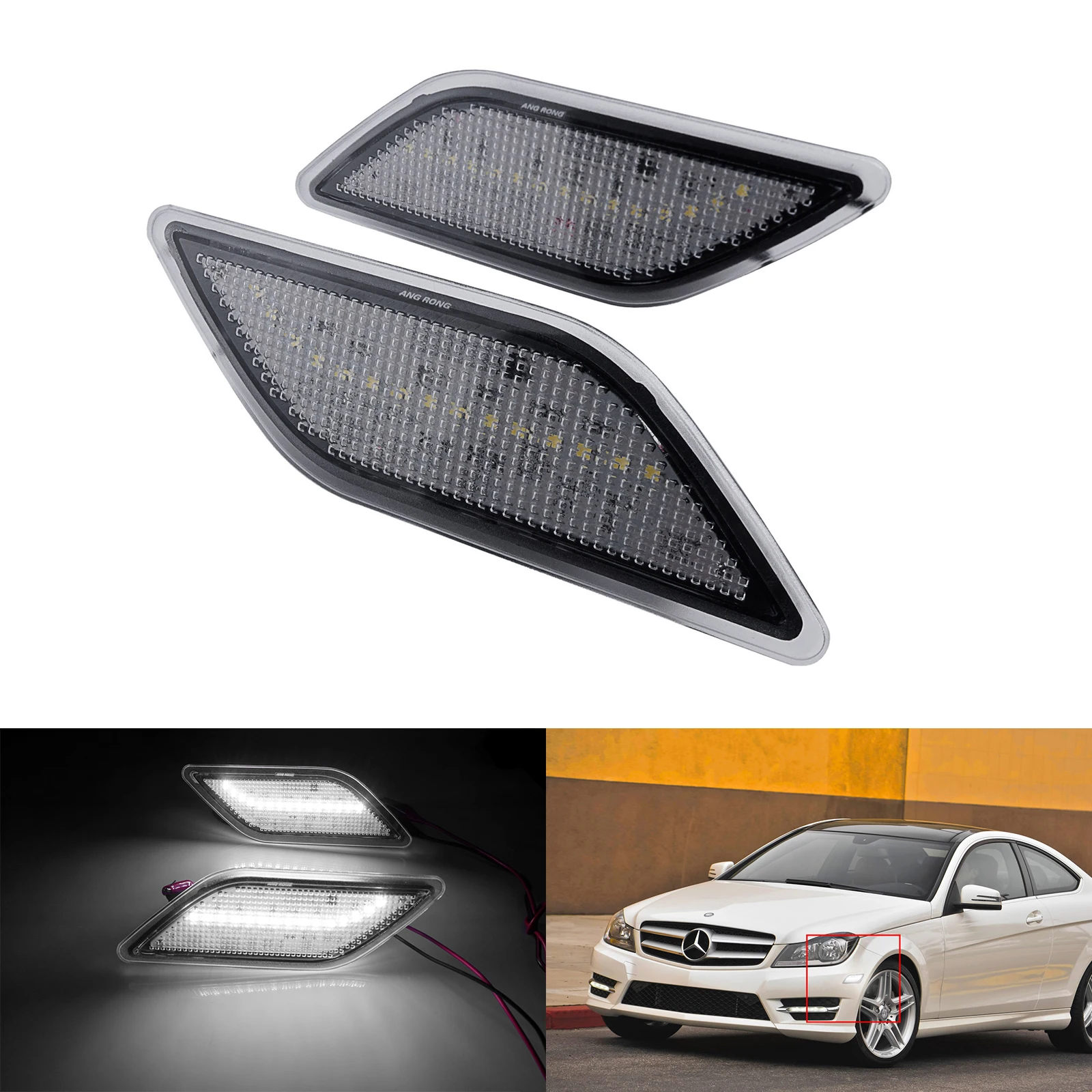 ANGRONG 2x прозрачные линзы фотолампы белого цвета для Mercedes W204 C-Class 12-14
ANGRONG 2x прозрачные линзы фотолампы белого цвета для Mercedes W204 C-Class 12-14