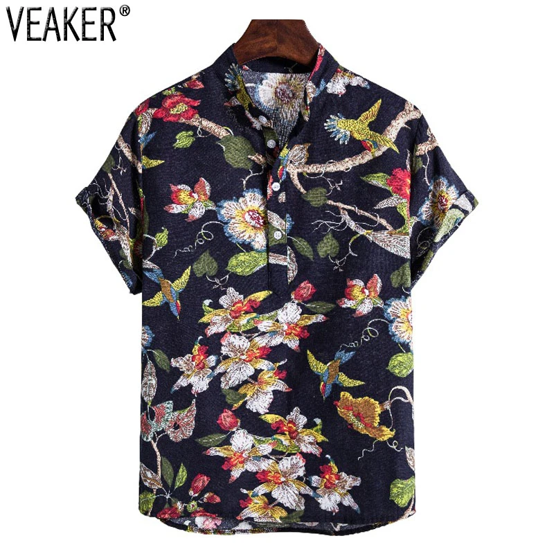 Мужская льняная футболка с коротким рукавом, повседневная Летняя Пляжная футболка с цветочным принтом, 2020
Мужская льняная футболка с коротким рукавом, повседневная Летняя Пляжная футболка с цветочным принтом, 2020