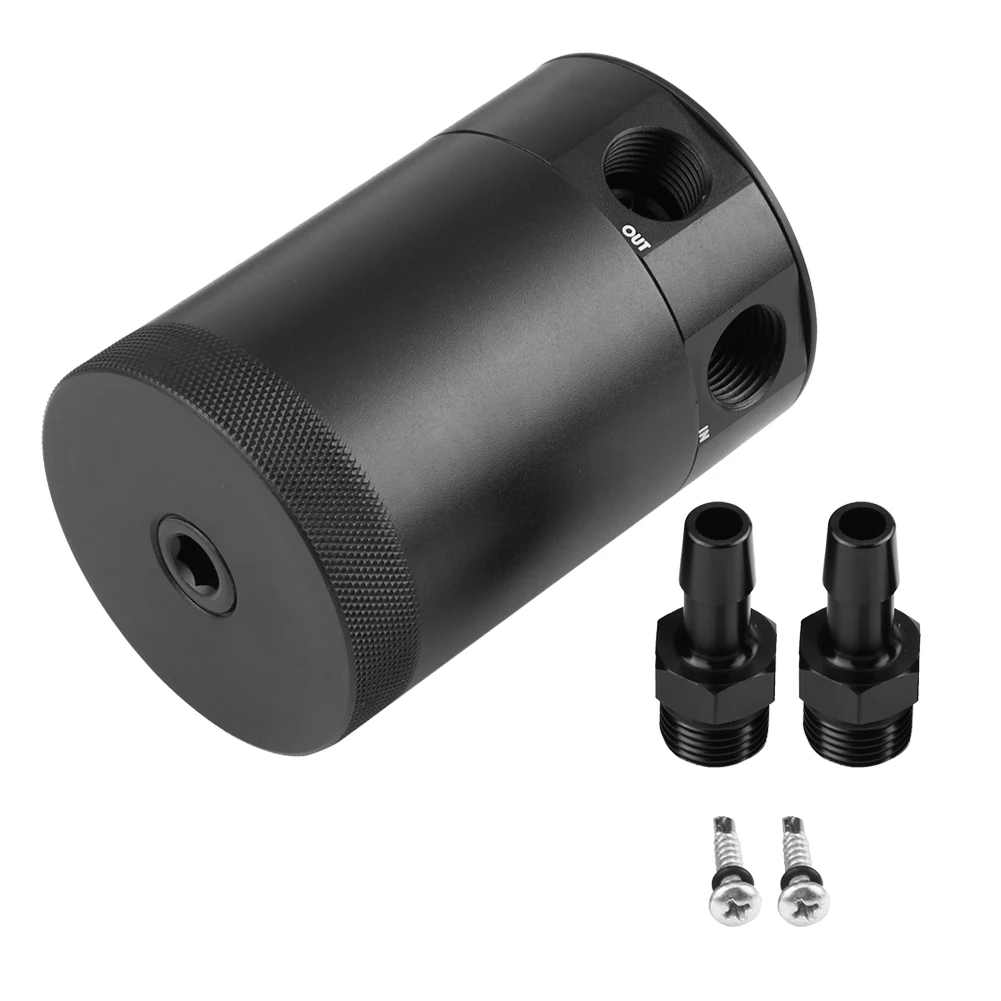 Universal Two-hole Aluminum Car Engine Oil Reservoir Catch Can Breather Tank Kit Black
Universal Two-hole Aluminum Car Engine Oil Reservoir Catch Can Breather Tank Kit Black