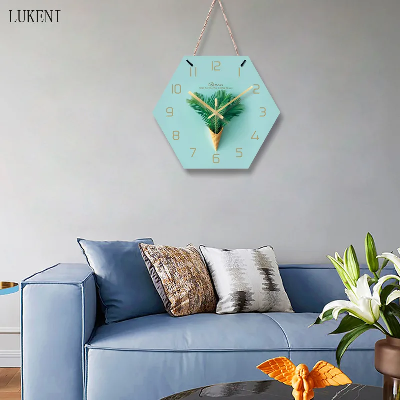 Sweet cone green Hexagonal 14-inch lanyard wall clock Home Decor Wall Decor 
Sweet cone green Hexagonal 14-inch lanyard wall clock Home Decor Wall Decor