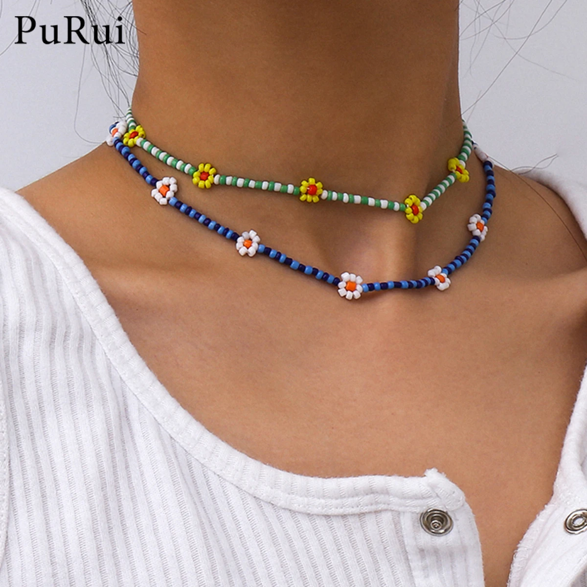 2021 Korean Lovely Daisy Flowers Colorful Beaded Choker Charm Statement Short Choker Necklace for Women Vacation Jewelry Gift
2021 Korean Lovely Daisy Flowers Colorful Beaded Choker Charm Statement Short Choker Necklace for Women Vacation Jewelry Gift