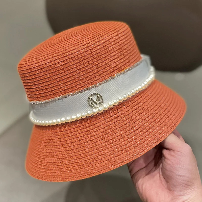 Hats For Women Women's Sun Hat Female Summer M Letter Straw Hat Anti-UV Beach Visor Caps Fashion Ladies Ribbon Panama Hat
Hats For Women Women's Sun Hat Female Summer M Letter Straw Hat Anti-UV Beach Visor Caps Fashion Ladies Ribbon Panama Hat