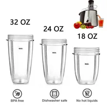 18/24/32oz Electric Juicer Cup Mug For Nutribullet 900w 600w Replacement Bullet Juicer Home Restaurant Bar Juicer Cup