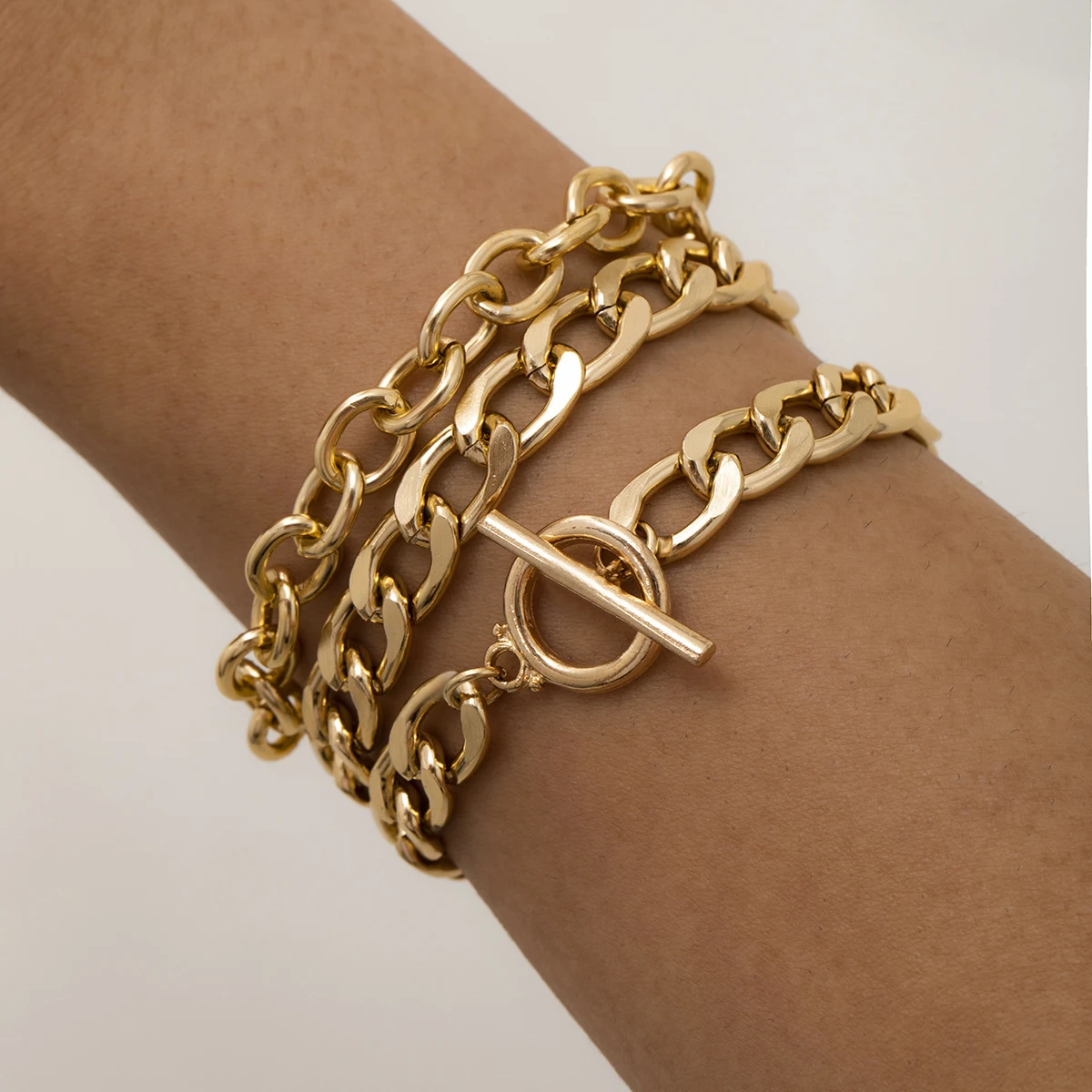 IngeSight.Z 3Pcs/Set Goth Gothic Miami Curb Chain Bracelets Bangles Women Men Gold Color Toggle Clasp Lasso Bracelets Jewelry
IngeSight.Z 3Pcs/Set Goth Gothic Miami Curb Chain Bracelets Bangles Women Men Gold Color Toggle Clasp Lasso Bracelets Jewelry