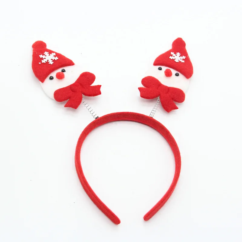 1PCS Decoration Cute Christmas Headdress Snowman Elk Santa Claus Headband Cartoon Kids Adult Holiday Diy Party Gift G | Дом и сад