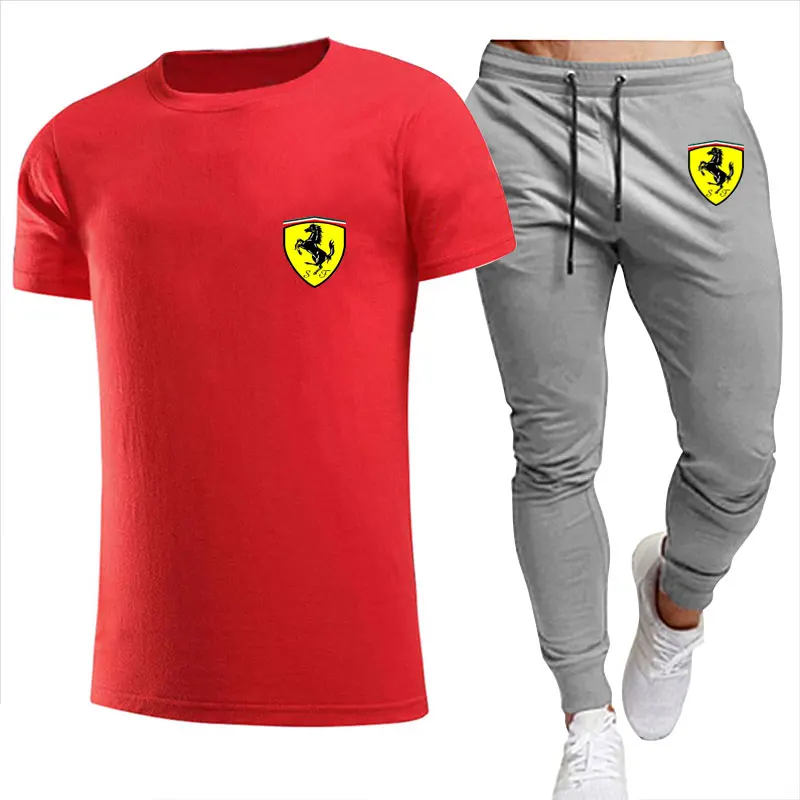 Men's cotton casual sports shirt + summer pants round neck male casual street t shirt fashion loose t shirt male suit
Men's cotton casual sports shirt + summer pants round neck male casual street t shirt fashion loose t shirt male suit