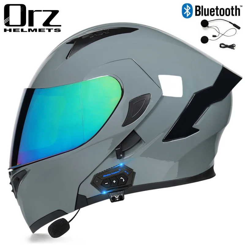 New Arrival DOT Certification Men Motorcycle Professional Racing Flip Up Bluetooth Helmet ABS Material Modular Dual Lens Helmets
New Arrival DOT Certification Men Motorcycle Professional Racing Flip Up Bluetooth Helmet ABS Material Modular Dual Lens Helmets